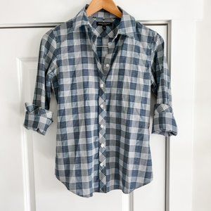 Soft Wash Button-down in Navy + White Plaid